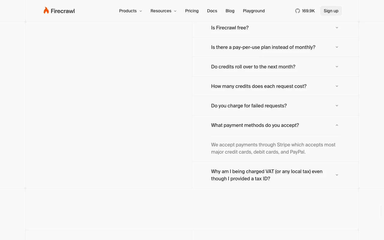 Firecrawl homepage