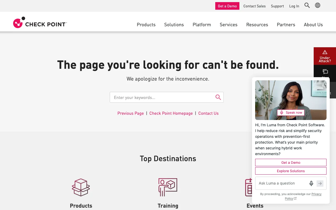 Check Point Harmony SASE homepage