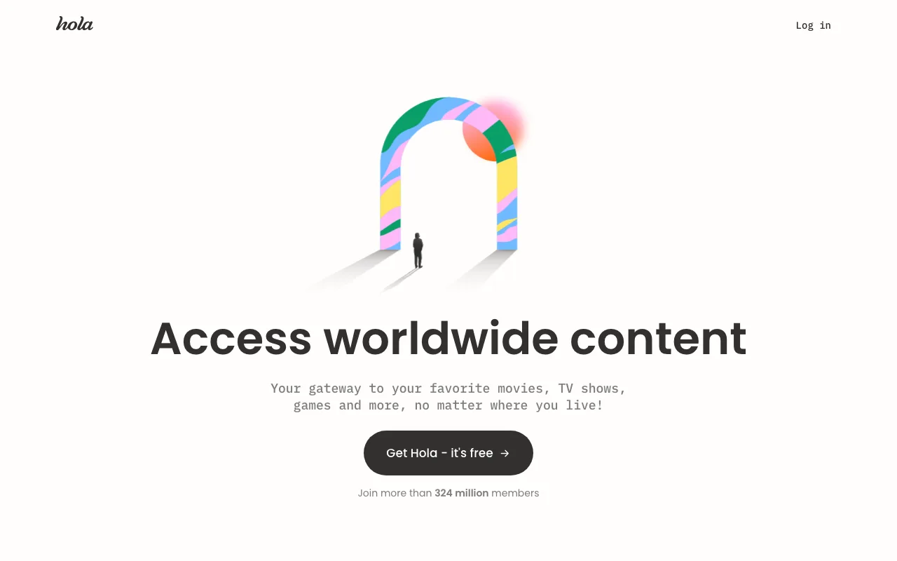 Hola VPN homepage