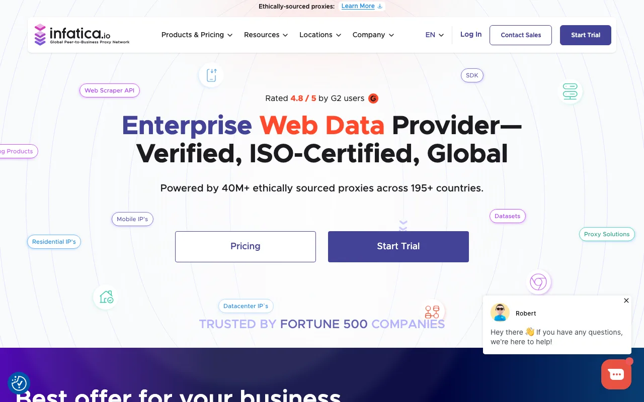 Infatica homepage