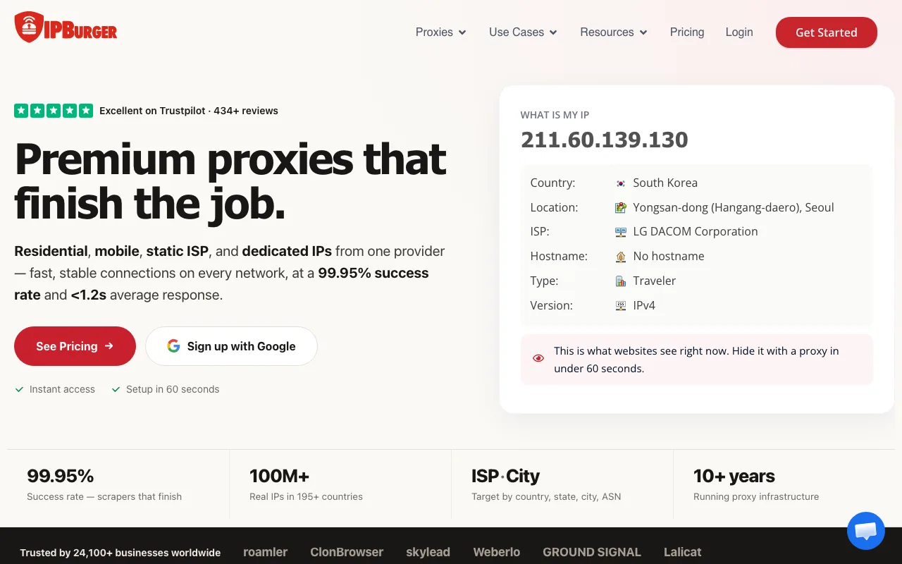 IPBurger homepage