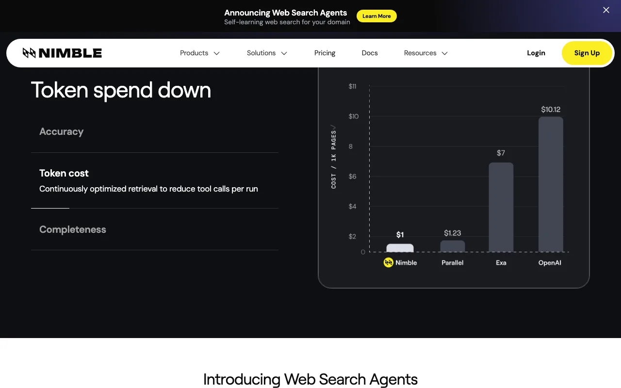 Nimble homepage