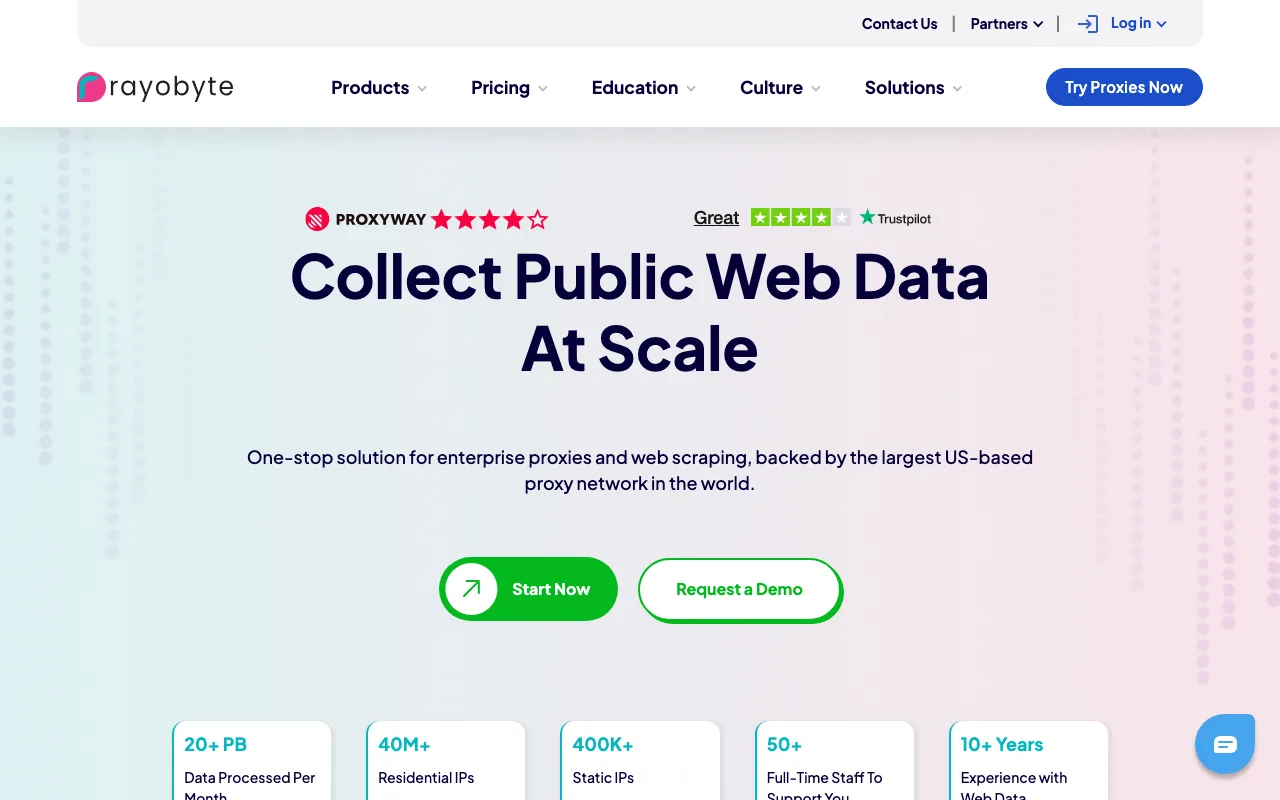 Rayobyte homepage