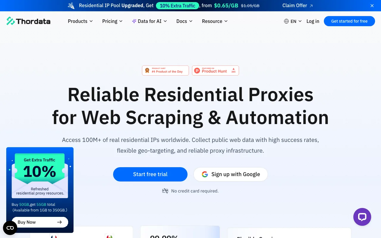Thordata homepage